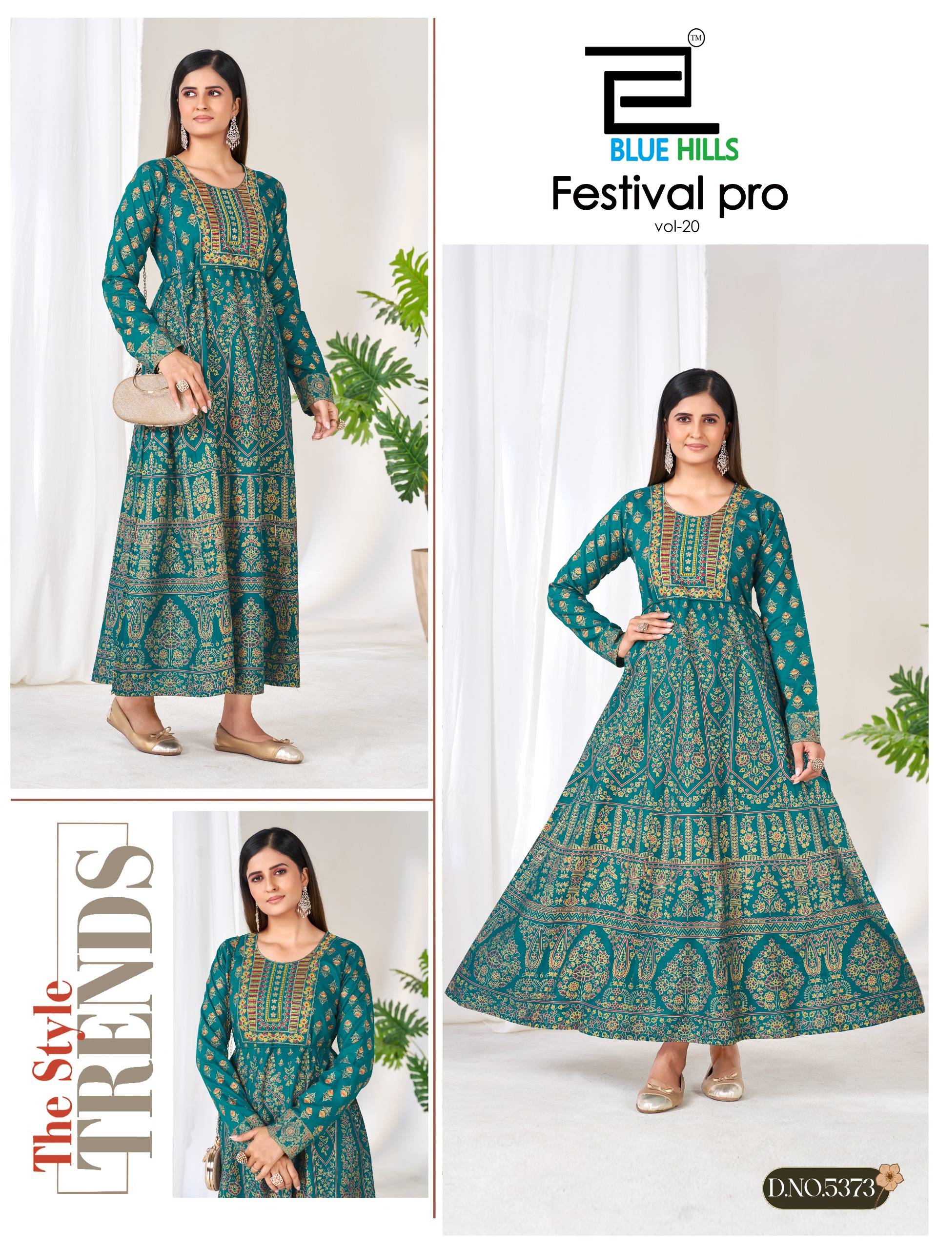Festival Pro Vol.20 By BLUE HULLS Designer Ethnic Wear Collection Rayon Kurtis At Wholesale Price